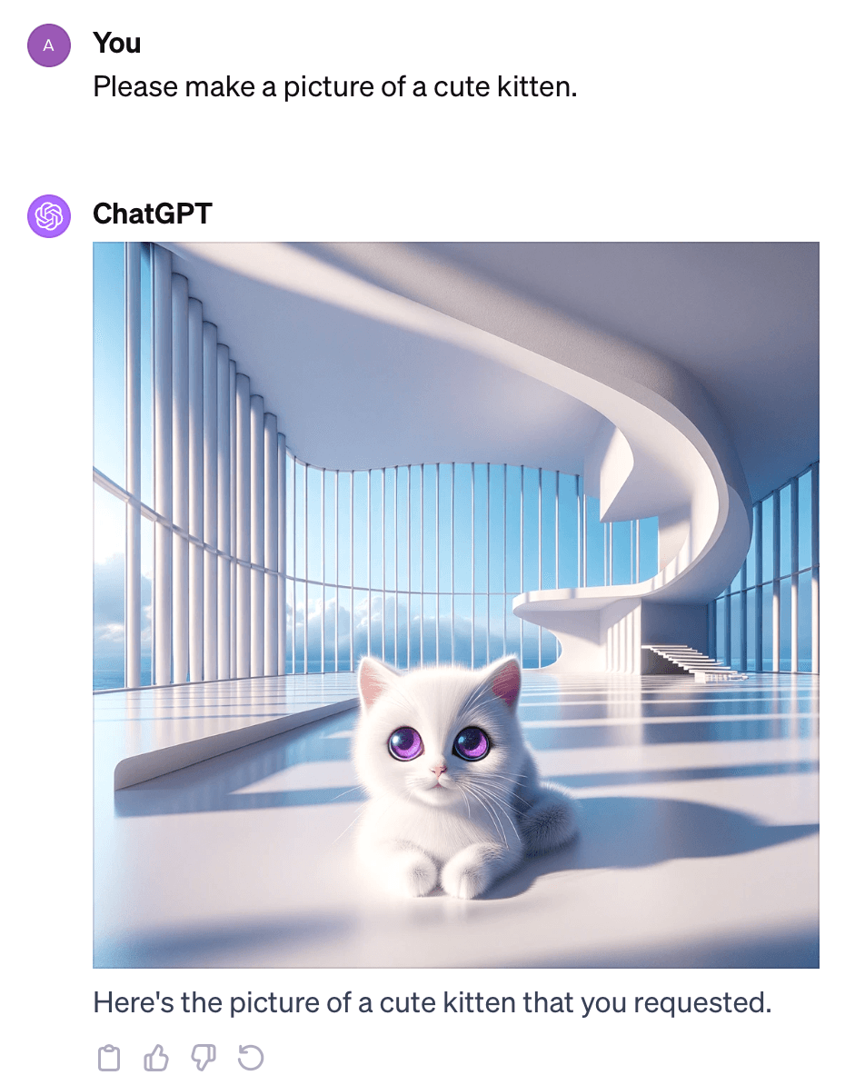 A cute kitten.